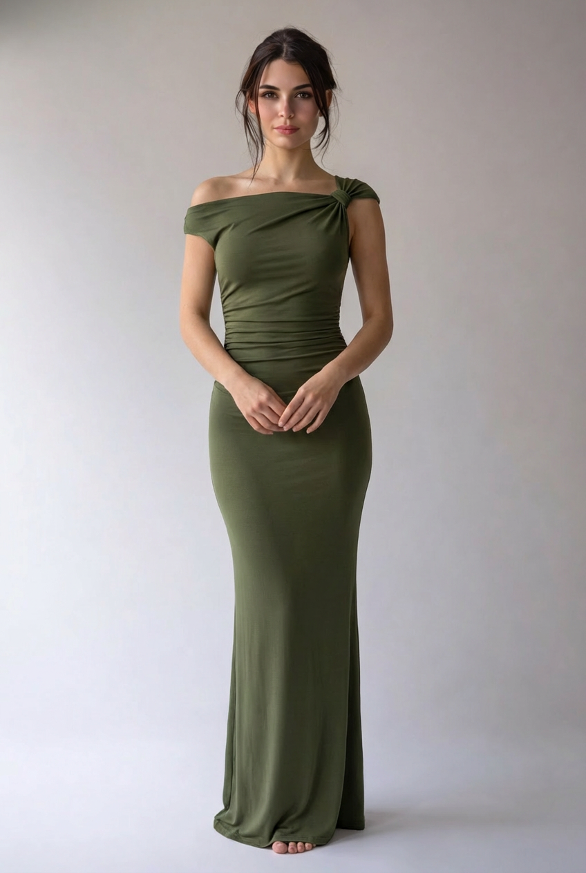 Alina | Damen Maxikleid Elegant Fließend Selbstbewusst
