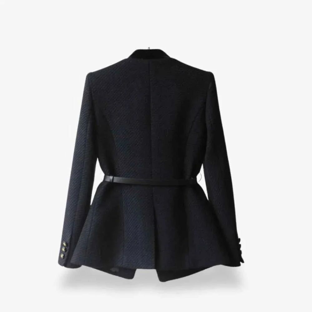 Tweed-Blazer tailliert geschnitten