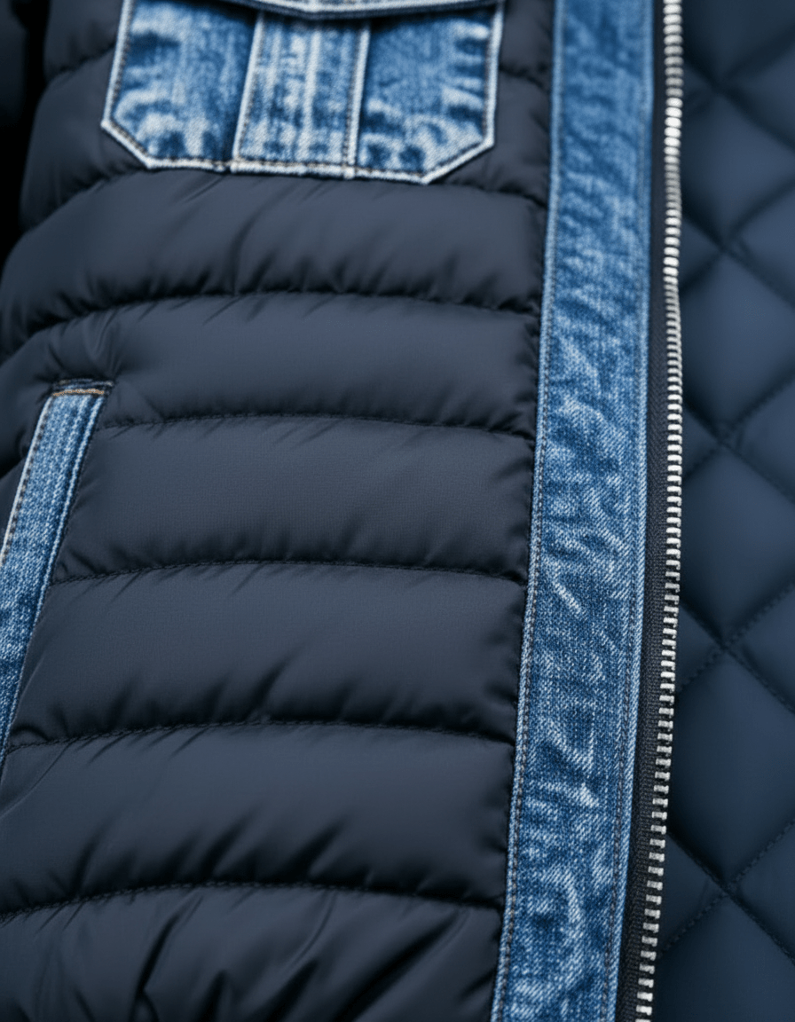Übergangsjacke Herren Blau Gesteppt