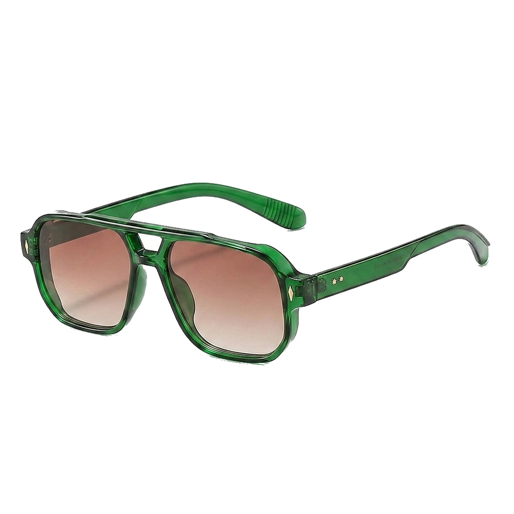 Unisex Doppelsteg-Aviator-Sonnenbrille