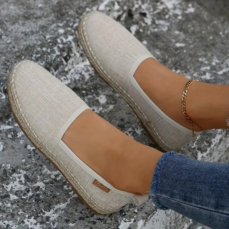 Vellara | Damen Espadrilles Flache Schlupfschuhe