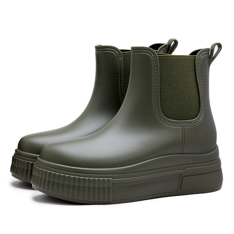 Elfriede | Wasserdichte Stiefel Chelsea Damen Plateau Regenstiefel