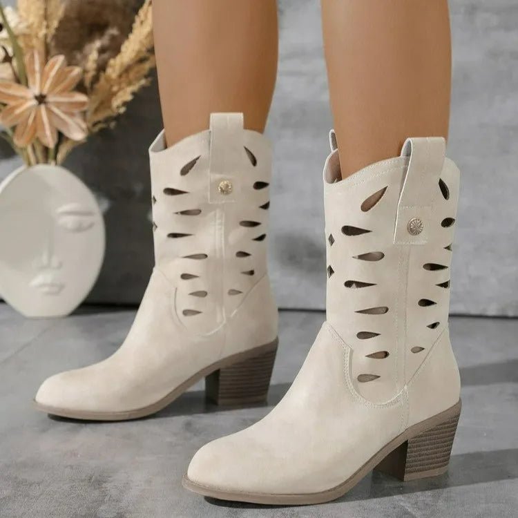 Western Stiefeletten Cutout Absatz