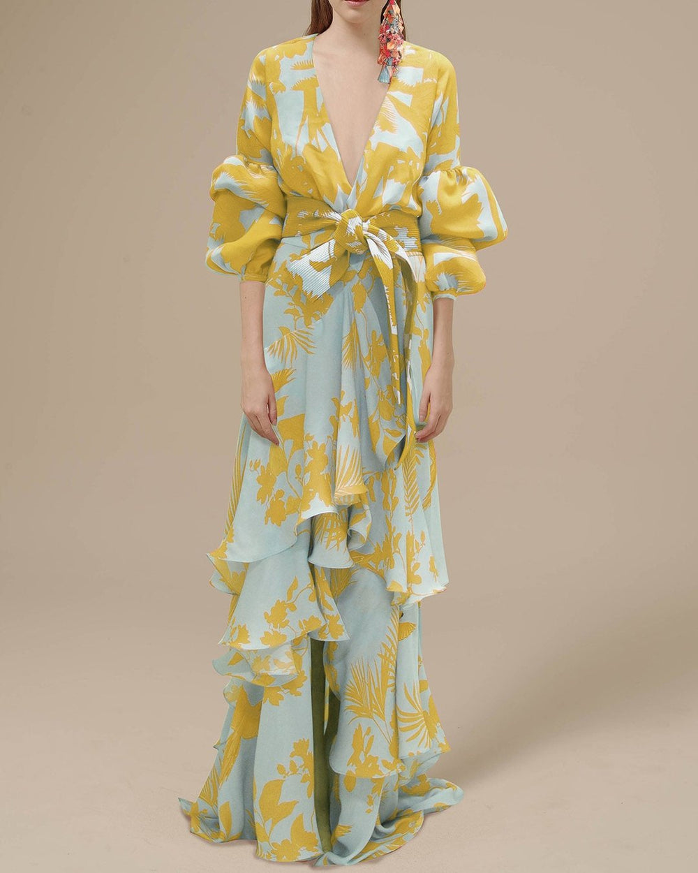 Willa | Damen Blumen Wickelkleid Maxi