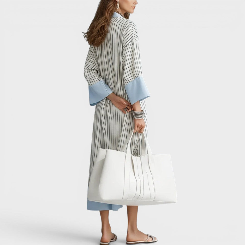 Florene - Leichtes gestreiftes Midikleid